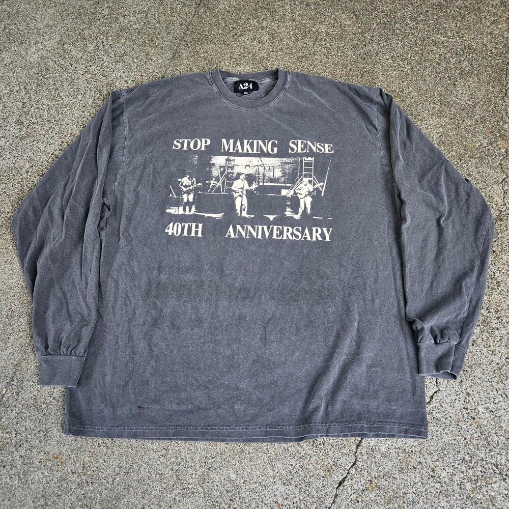 Vtg Y2k A24 Talking Heads Stop Making Sense Rock Band Longsleeve T Shirt XXL